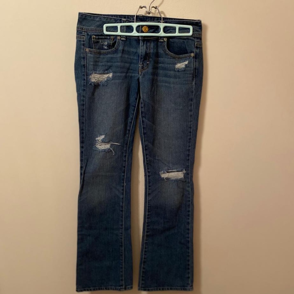 American Eagle Original Boot Cut Distressed Jeans
